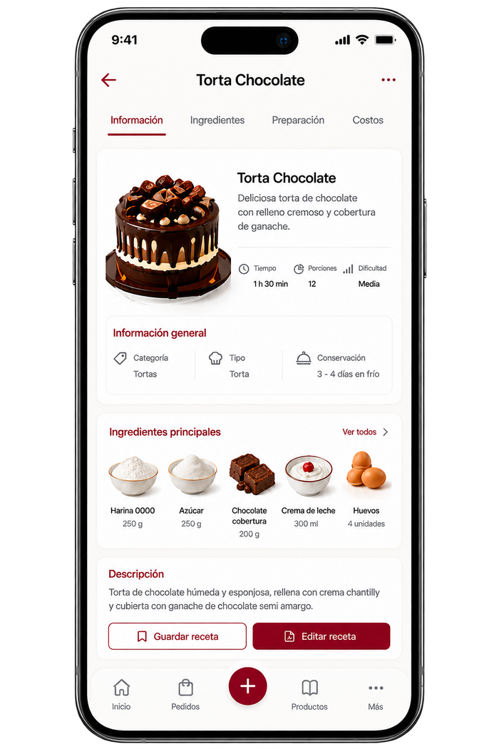 Configuración de tortas personalizadas en Dulces Herramientas
