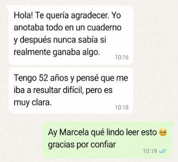Conversación real con una clienta