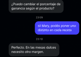 Conversación real con una clienta